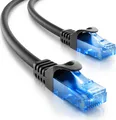deleyCON 3,0m CAT.6 Ethernet Gigabit Lan Netzwerkkabel RJ45 CAT6 Kabel Patchkabel Kompatibel zu CAT.5 CAT.5e CAT.6a Cat.7 - Schwarz