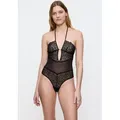 Triumph Stringbody That Night in Vegas BS grafische Spitze, Mesh, Neckholder, Bandeau-Cup schwarz M