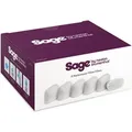 SAGE 6 Stück - Wasserfilter für Kaffeemaschine / Espressomaschine - Weiß