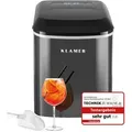 KLAMER Eiswürfelmaschine, 10 Eiswürfel in 7-9 Minuten, 15 kg Eiswürfel pro Tag, 2 Eiswürfelgrößen, 2,1 L Wassertank, 120 W Ice Maker mit Timer, Leise...