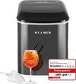 KLAMER Eiswürfelmaschine, 10 Eiswürfel in 7-9 Minuten, 15 kg Eiswürfel pro Tag, 2 Eiswürfelgrößen, 2,1 L Wassertank, 120 W Ice Maker mit Timer, Leiser Eiswürfelbereiter mit Eisschaufel