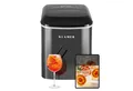 KLAMER Eiswürfelmaschine 10 Eiswürfel in 7-9 Minuten, 15 kg Eiswürfel pro Tag, 2 Eiswürfelgröß…, 120W, 2,1L Wassertank, Signallampe, Auto-Reinigung, mit Eisschaufel
