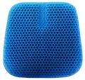 VAIYNWOM Gel Sitzkissen, Atmungsaktives Waben Sitzkissen Orthopädisch Gelkissen Für Zuhause Büro Auto, Mit Rutschfestem Stoffbezug, 45 * 42 * 3cm, Navyblau