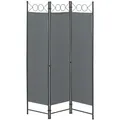 [en.casa] Sichtschutz, Dunkelgrau, Metall, 120x2 cm, Sonnen- & Sichtschutz, Sichtschutz Garten, Sichtschutzzäune