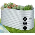 Blumfeldt - High Grow Hochbeet Gartenbeet 1,6m Zink-alu-beschichtung Silber