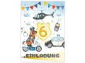 12 Einladungskarten zum 6. Kindergeburtstag Junge Polizei Detektiv Einladunge...