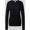 Vila Strickpullover mit gerippten Abschlüssen Modell 'dalo' in Black, Größe M