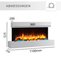 BALDERIA Elektrokamin Ignis - Wandkamin mit Heizung 2000 W, weiss