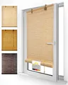 Sol Royal Bambusrollo 80 x 160cm SolDecor B86 - Sichtschutz Fenster Rollo Ohne Bohren - Raffrollo Bambus Inkl Klemmfix Träger - Holzrollo Natur mit Kindersicherheitsclip - Natur
