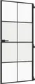 vidaXL Innentür Schlank Schwarz 93x201,5 cm Hartglas & Aluminium