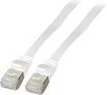 EFB RJ45 Flachpatchkabel U/FTP, Cat.6A, PVC, 0.5m, weiß