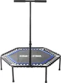 GORILLA SPORTS® Fitness Trampolin - 6-Fach Höhenverstellbarer Haltegriff, Leise Gummiseilfederung, 77cm Sprungfläche, bis 100kg Belastbar, Farbwahl - Fitness-Trampolin, Jumping Fitness, Indoor/Outdoor