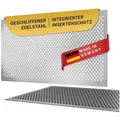 DeinLichtschacht Lichtschachtabdeckung Edelstahl mit Insektenschutz - in verschiedenen Größen und Muster, (Rostfrei, Begehbar & Langlebig), Perfekt für jeden Kellerschacht 104 cm x 42 cm