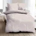 Kaeppel Mako-Satin Bettwäsche Organic 155x220 cm + 80x80 cm | natur - beige