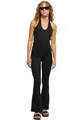 Urban Classics Damen Jumpsuit Ladies Stretch Interlock Neckholder Jumpsuit Black XS