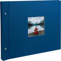 Goldbuch Schraubalbum Bella Vista blau 39x31 cm sw Seiten