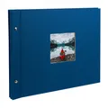 Goldbuch Bella Vista Schraubalbum Blau 28 975 schwarze Seiten 39x31cm | Schrau