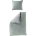 Bierbaum Bettwäsche, Jadegrün, Textil, Uni, 135x200 cm, Oeko-Tex® Standard 100, Oeko-Tex® Made IN Green, pflegeleicht, atmungsaktiv, hautfreundlich, weiche und anschmiegsame Oberfläche, Schlaftextilien, Bettwäsche, Bettwäsche, Renforcé-Bettwäsche