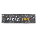 50353  Banner aus Polyester Party Time, 50 x 180 cm, Partydekoration, Dekorat...