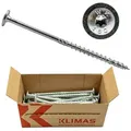 Klimas Holzbauschraube mit Tellerkopf Torx verzinkt weiß, (50 St) 8x300