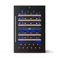 Klarstein Illuminosa Weinkühlschrank Einbau - 57 Flaschen, 2 Zonen, 5-22°C, Touch, LED, UV-Schutz, leise, Buchenholzregale, Einbau-Weinkühlschrank