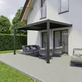 Ximax Pergola Shade Aluminium Wandmontage 400 cm x 300 cm Dunkelgrau