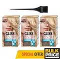 Schwarzkopf Gliss 10-0 Ultra Light Natural Blonde Hair Color Lightener 3er Pack