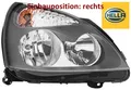HELLA 1DB008461-741 Hauptscheinwerfer rechts Scheinwerfer für Renault