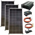 Solar Set 12V 3x130 Watt Poly Solarmodul 1500 W Spannungswandler 30A Laderegler