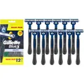 Gillette Nassrasierer Blue 3 Smooth, Einwegrasierer für Herren, 3-fach Klinge, 12 Stück