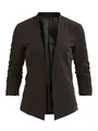 Vila Clothes Damen Blazer VIHER 3/4 New Blazer - NOOS 14039434, Einfarbig, Gr. 42 (Herstellergröße: XL), Mehrfarbig (Black)