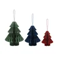 Remember Baumschmuck - Tannenbäume - 3er-Set - Weihnachten - aus Pappe - NEU