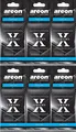 AREON X Autoduft Neuwagen New Car Neues Auto Lufterfrischer Schwarz Aufhänger Anhänger Spiegel Pappe 2D (Set Pack x 6)