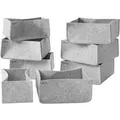 Lifeney Organize your closet Schubladenorganizer, 8er Set, Filz, grau 833881