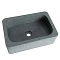 ESTEXO Waschbecken Basalt Naturstein Waschtisch ca. 45 x 30 x 15 cm Waschschale Becken Steinwaschbecken Grau