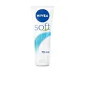 NIVEA Soft (1 x 75 ml), Allzweckcreme mit Jojobaöl und Vitamin E, Intensive Feuchtigkeitscreme zur Pflege von Gesicht, Körper und Händen, parabenfrei