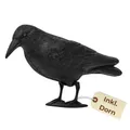 Taubenabwehr Vogelabwehr Schwarzer Rabe Attrappe Vogel Taubenschreck für Balkon