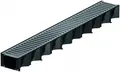 (28,99€/1Stk) ACO Hexaline 2.0 Rinne 1 m schwarz Stegrost Stahl 1 m Kombinations