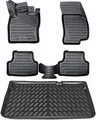 ELMASLINE 3D Gummimatten & Kofferraumwanne Set für Peugeot Rifter ab 2018 L2 (Langer Radstand) | Zubehör Fußmatten Kofferraum
