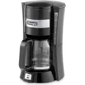 Delonghi ICM 15210 Filterkaffeemaschine, Glaskanne, 10 Tassen, Wasserfilter - Schwarz