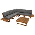 Loungeset Lounge Loungegarnitur Gartenmöbel Ecklounge CARTAGENA Akazie 248x248cm