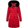 REPUBLIX Winterjacke AITANA Damen Gefütterte Dicke Winter Jacke Mantel Parka mit Kapuze rot 3XL