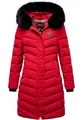 REPUBLIX Damen Gefütterte Dicke Winter Jacke Mantel Parka mit Kapuze RJ-8016 Rot 3XL