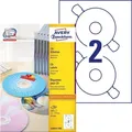 Avery Zweckform L6043-100 CD-Etiketten ClassicSize,  A4 Ø 117 mm, 100 Bogen/200 Etiketten, weiß