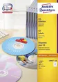 Avery Zweckform® L6043-100 CD-Etiketten, Ø 117 mm, 100 Blatt/200 Etiketten, weiß