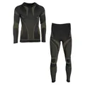 Mil-Tec Performance Funktionsunterwäsche Herren (Lang, S/M) • Atmungsaktives & wärmendes Thermounterwäsche Set • Elastische Sportunterwäsche oder Skiunterwäsche • Schwarz