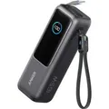 Anker Powerbank (25K, 165W, Integriertes + einziehbares Kabel) Schwarz - Schwarz
