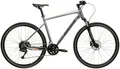 Kross Crossrad "Crossrad Herren 28" Evado 5.0 grau 18 Gänge" Gr. 58, grau, schwarz, 58cm, 28 Zoll (71,12cm) hinten: 28 Zoll (71,12cm)