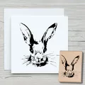 Stempel Hasenkopf - Motivstempel Holzstempel Scrapbooking Karten Kaninchen DIY