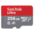 SANDISK Ultra mit Adapter (256 GB, microSDXC, U1, UHS-I) (SDSQUAC-256G-GN6MA)